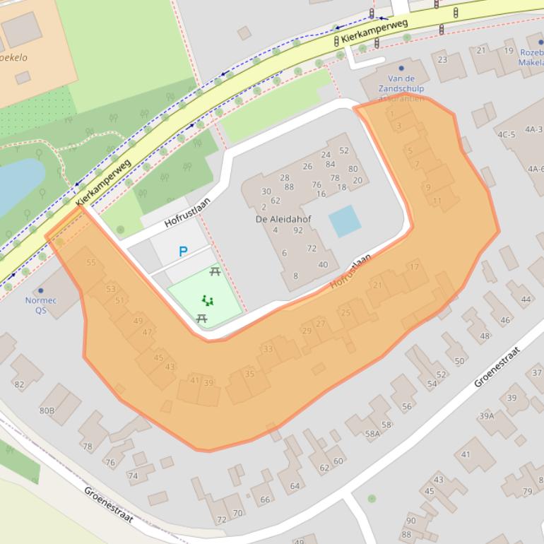 Kaart van postcodegebied 6721TA.