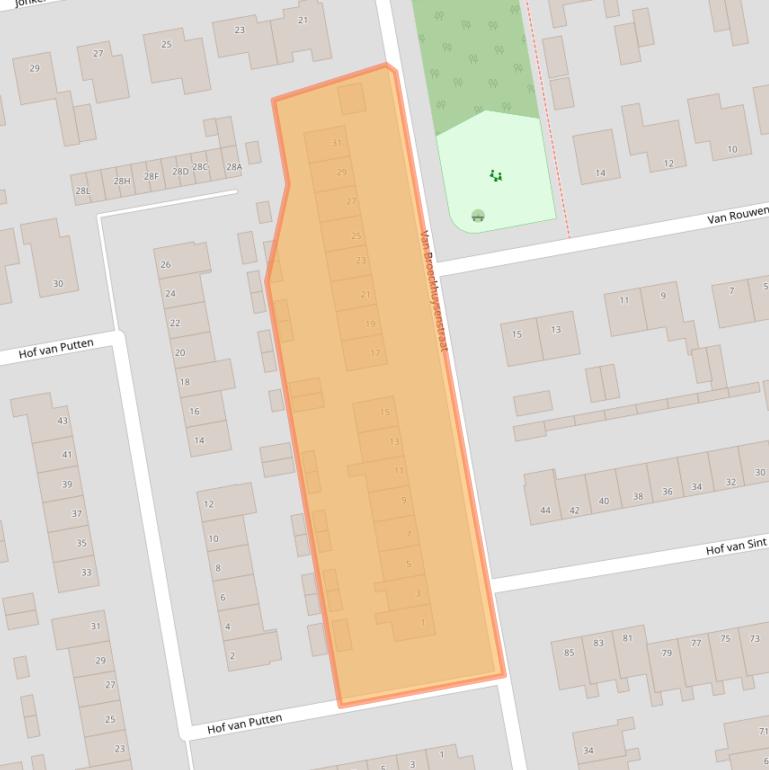 Kaart van postcodegebied 6721TC.