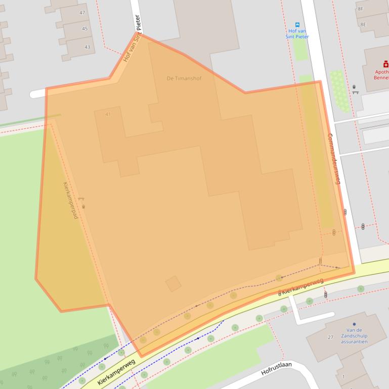 Kaart van postcodegebied 6721TN.