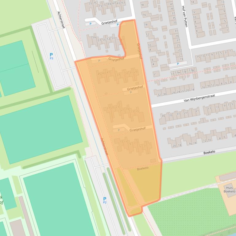 Kaart van postcodegebied 6721VG.