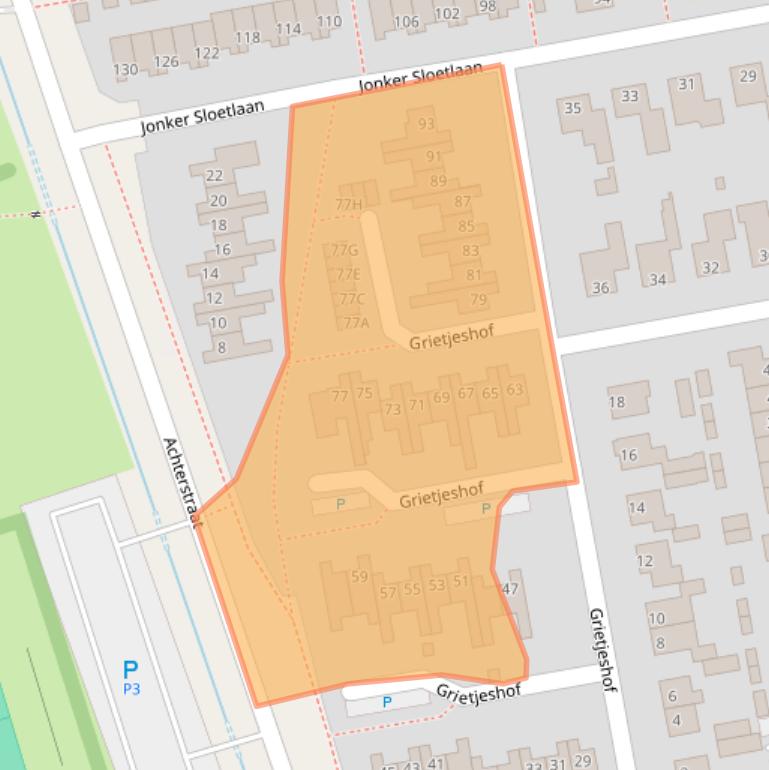 Kaart van postcodegebied 6721VH.