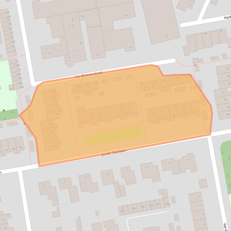 Kaart van postcodegebied 6721VR.