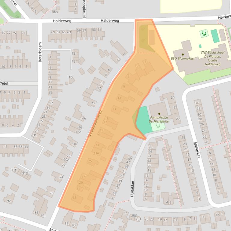 Kaart van postcodegebied 6721XA.