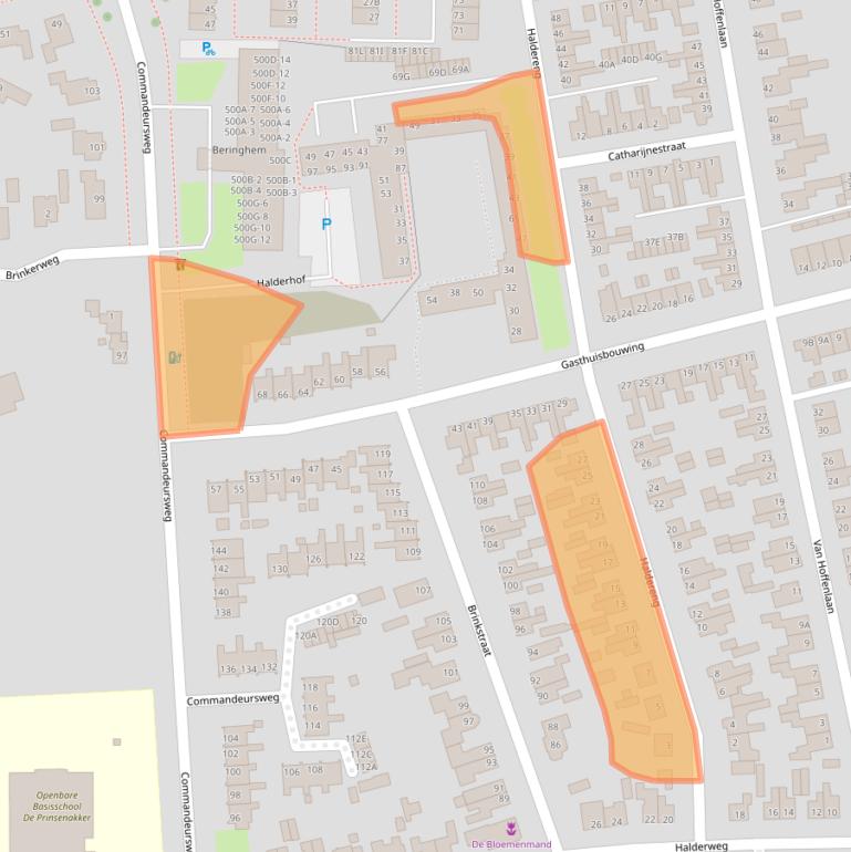 Kaart van postcodegebied 6721XR.