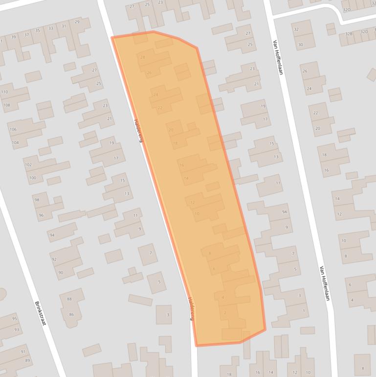 Kaart van postcodegebied 6721XT.