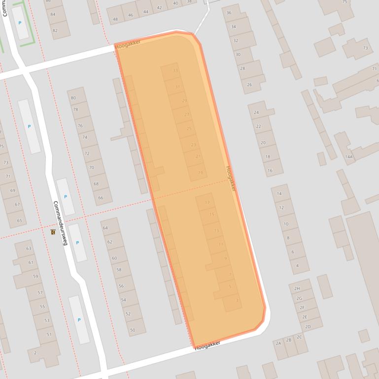 Kaart van postcodegebied 6721ZG.
