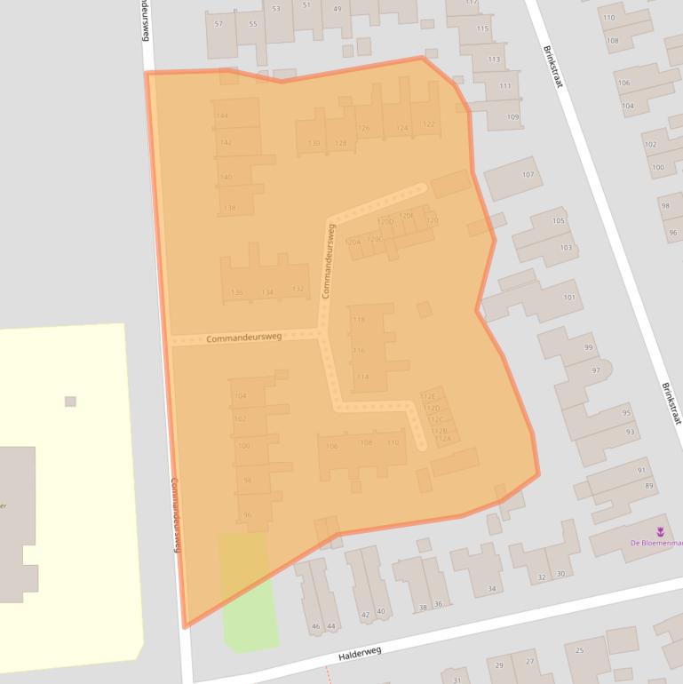 Kaart van postcodegebied 6721ZP.