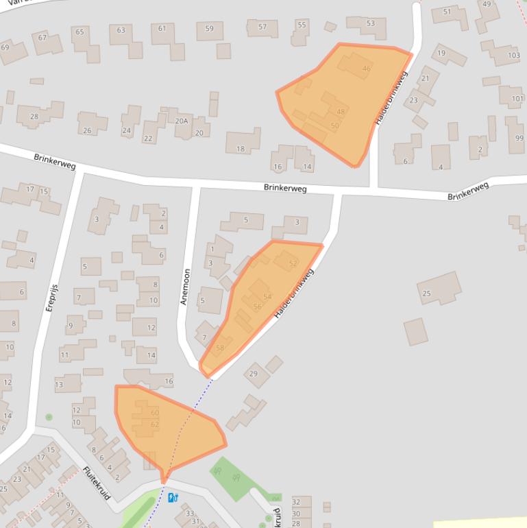 Kaart van postcodegebied 6721ZS.