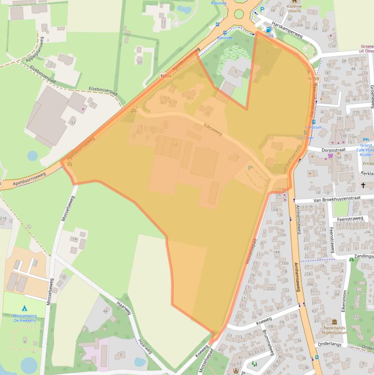 Kaart van postcodegebied 6731AP.