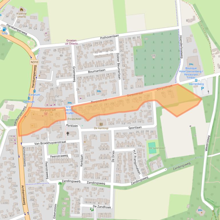 Kaart van postcodegebied 6731AT.