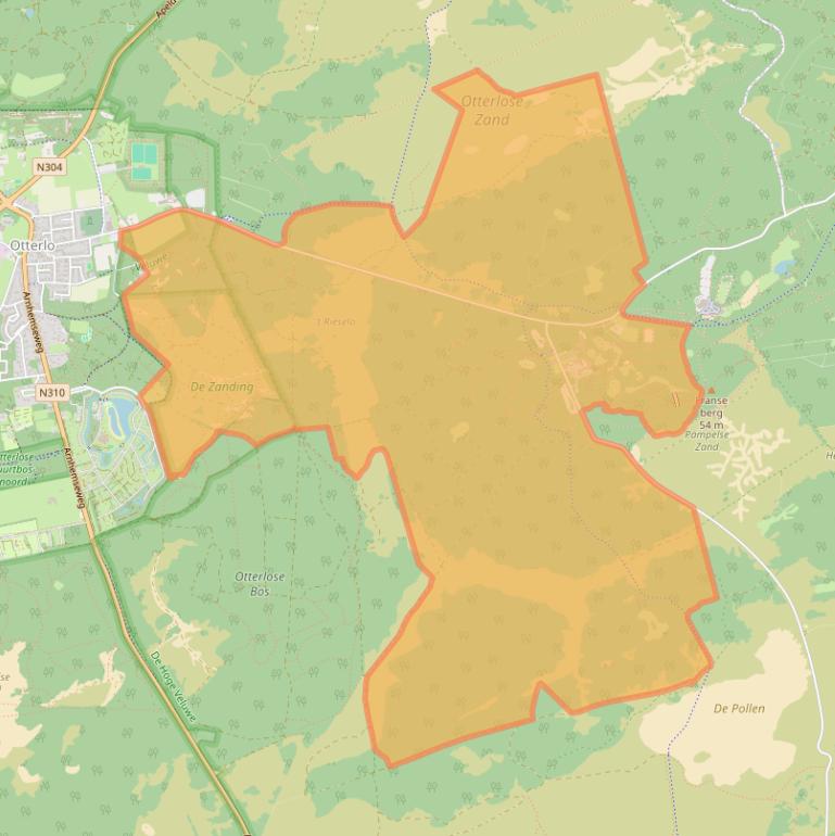 Kaart van postcodegebied 6731AW.