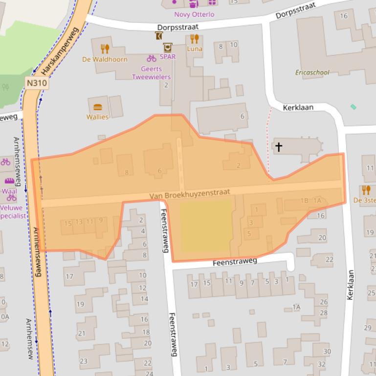 Kaart van postcodegebied 6731AZ.