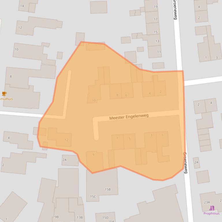 Kaart van postcodegebied 6731BC.