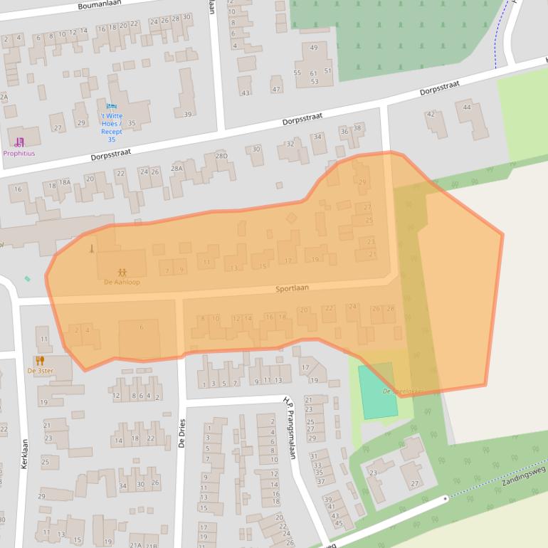 Kaart van postcodegebied 6731BD.