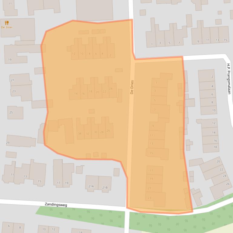 Kaart van postcodegebied 6731BE.