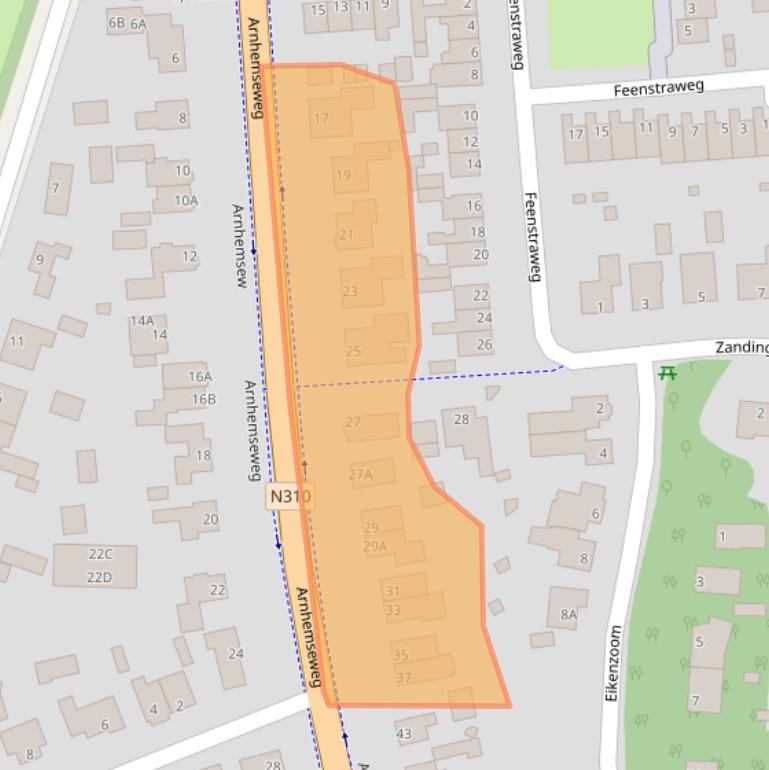 Kaart van postcodegebied 6731BN.