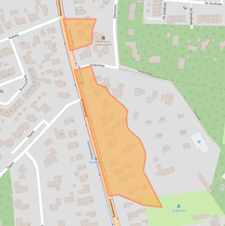 Kaart van postcodegebied 6731BP.