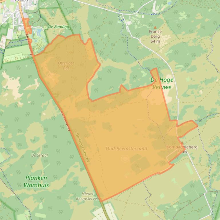 Kaart van postcodegebied 6731BR.