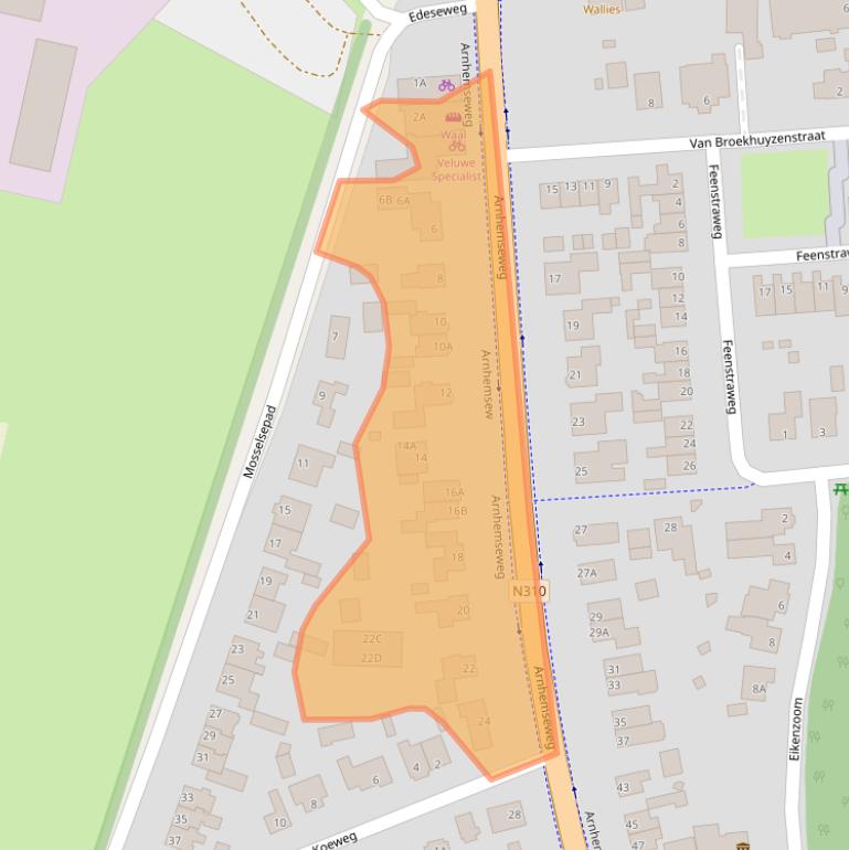 Kaart van postcodegebied 6731BS.