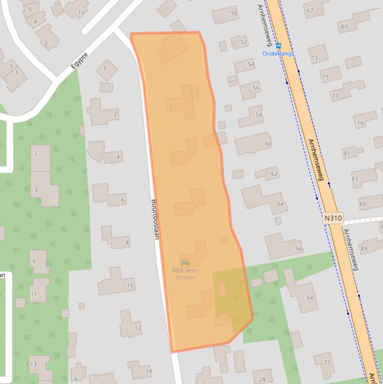 Kaart van postcodegebied 6731CX.