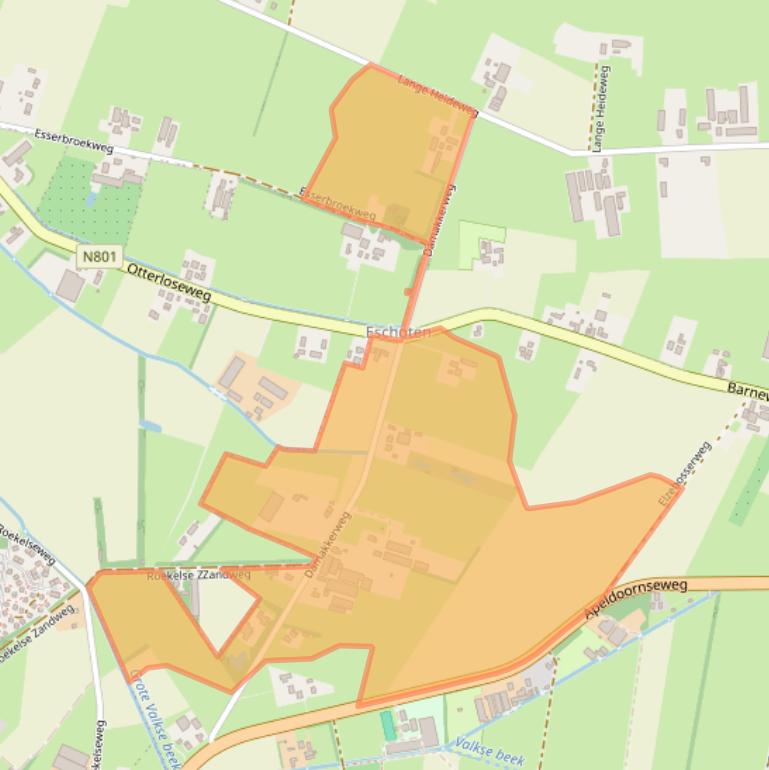 Kaart van postcodegebied 6731DA.