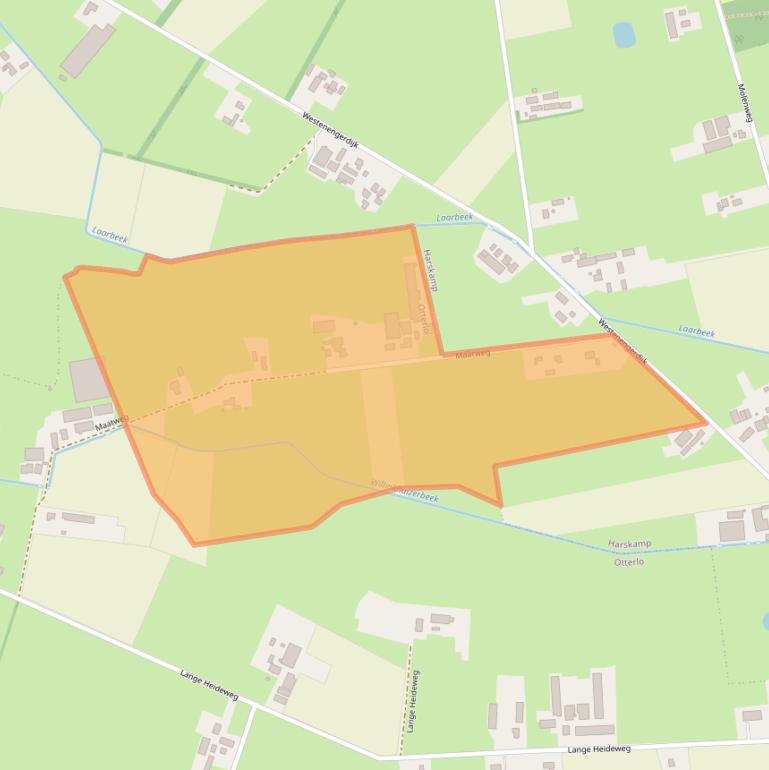 Kaart van postcodegebied 6731EE.