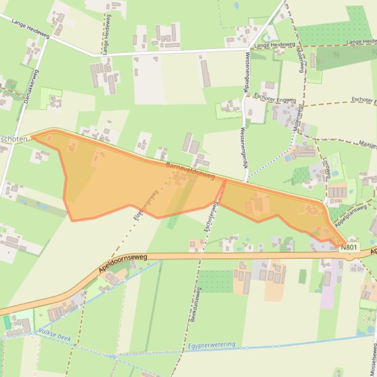 Kaart van postcodegebied 6731EJ.