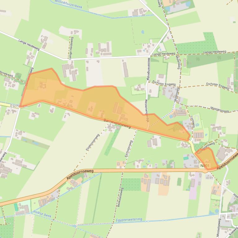Kaart van postcodegebied 6731EK.