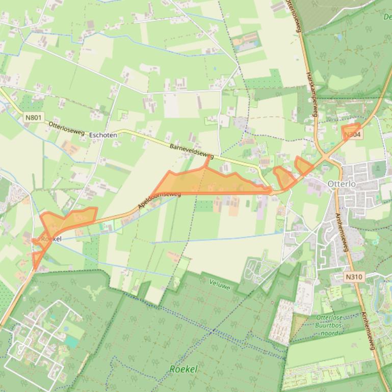 Kaart van postcodegebied 6731SB.