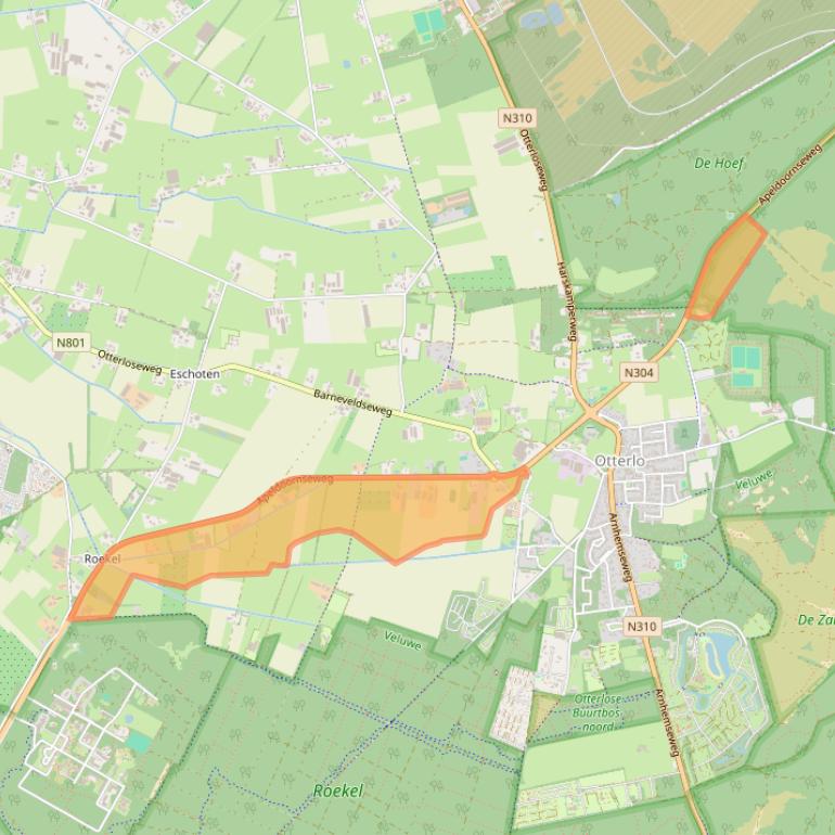 Kaart van postcodegebied 6731SC.