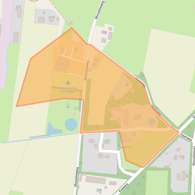 Kaart van postcodegebied 6731SE.