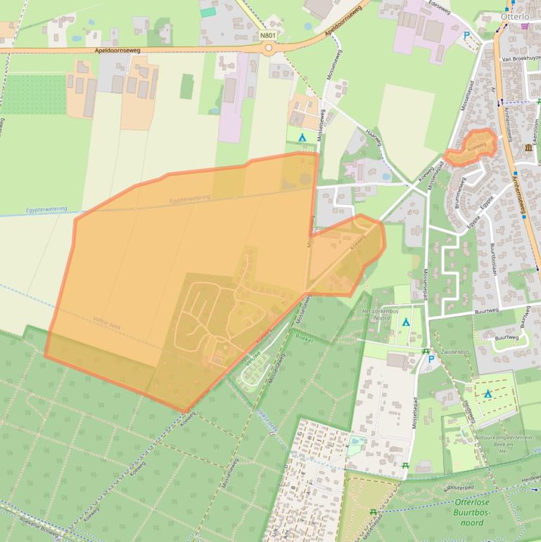 Kaart van postcodegebied 6731SJ.