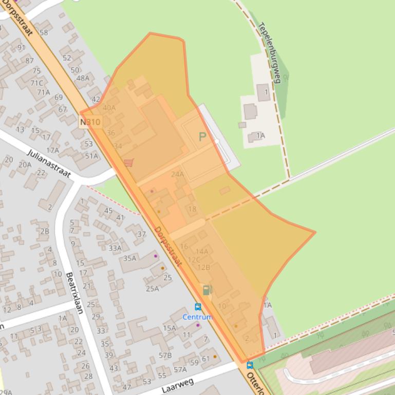 Kaart van postcodegebied 6732AE.