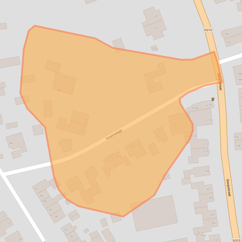 Kaart van postcodegebied 6732AK.