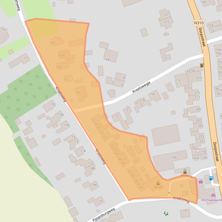 Kaart van postcodegebied 6732AM.