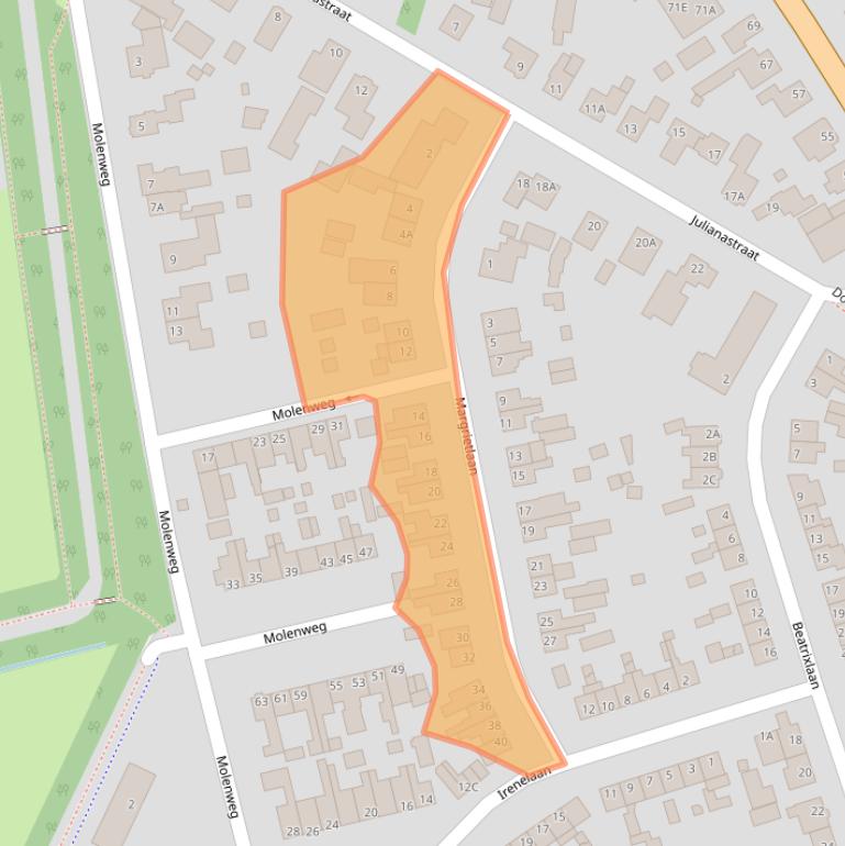 Kaart van postcodegebied 6732AX.