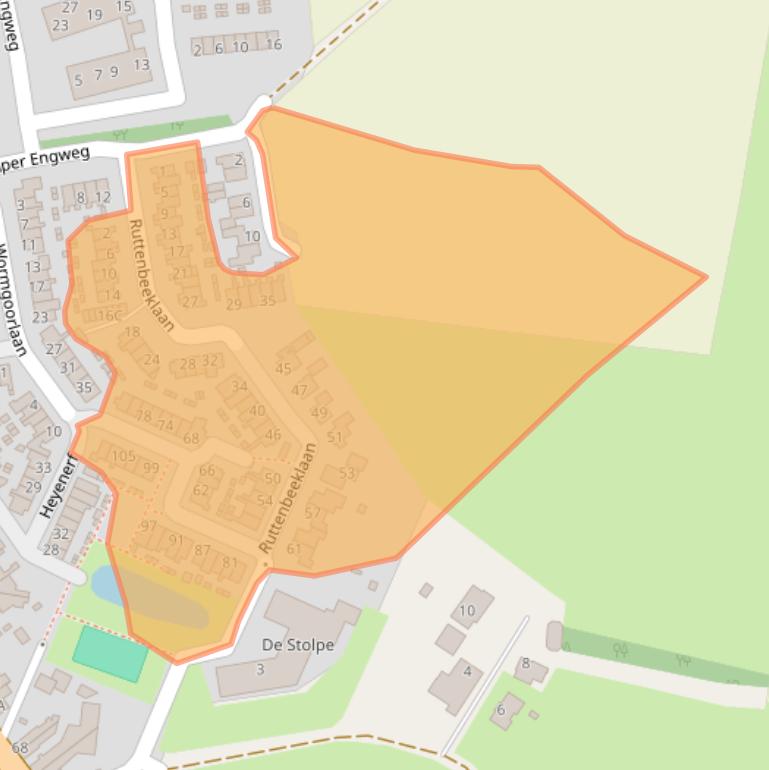 Kaart van postcodegebied 6732AZ.