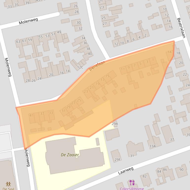 Kaart van postcodegebied 6732BA.