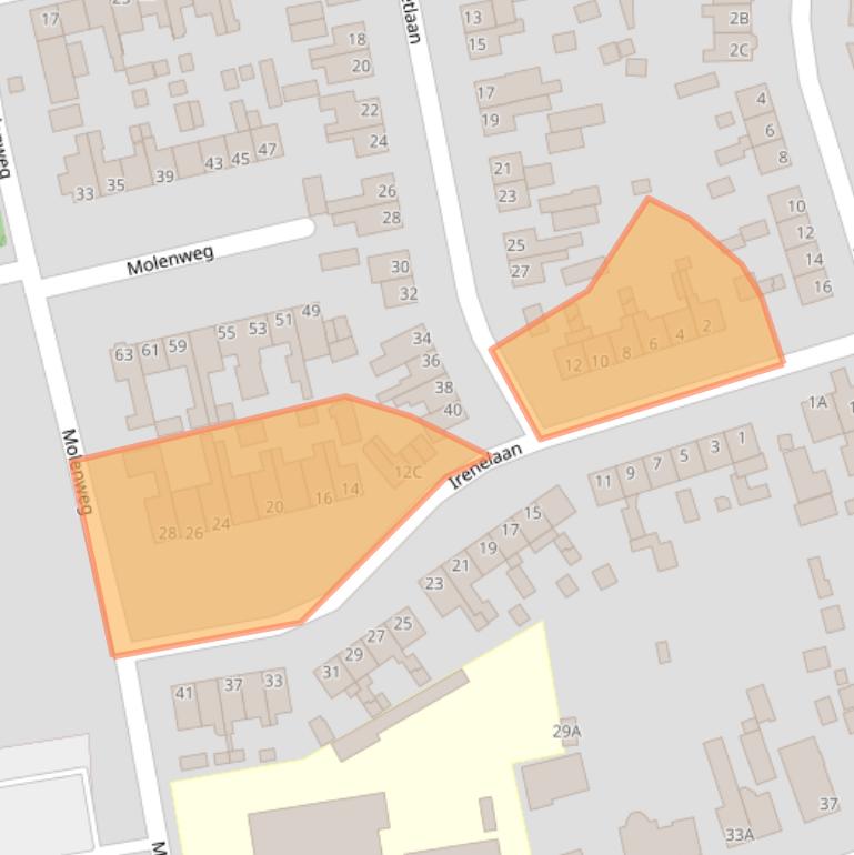 Kaart van postcodegebied 6732BB.