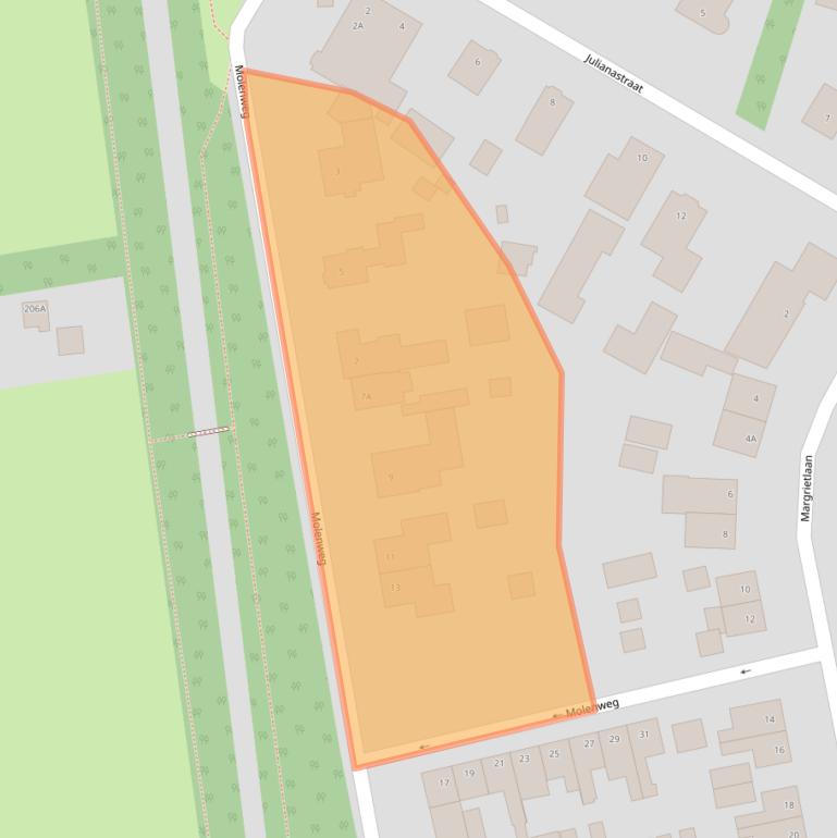 Kaart van postcodegebied 6732BG.