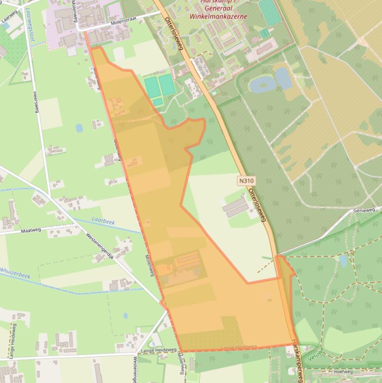 Kaart van postcodegebied 6732BK.