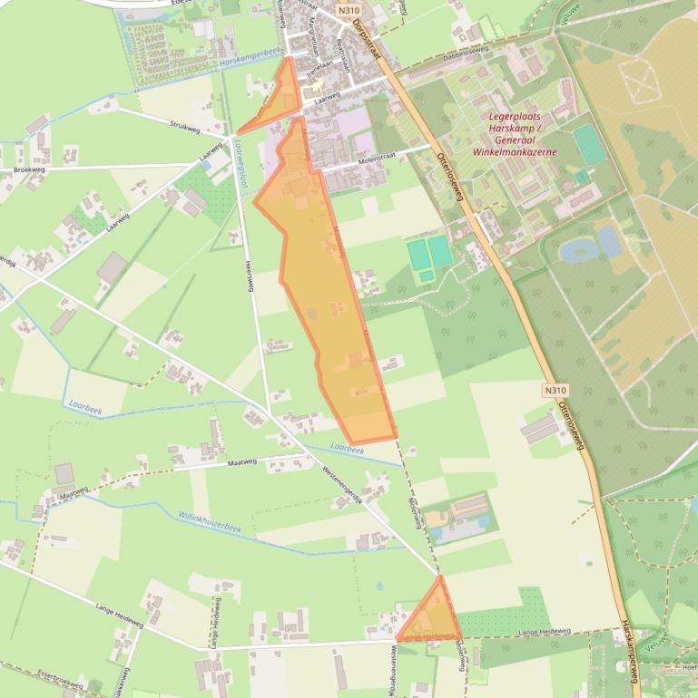 Kaart van postcodegebied 6732BL.