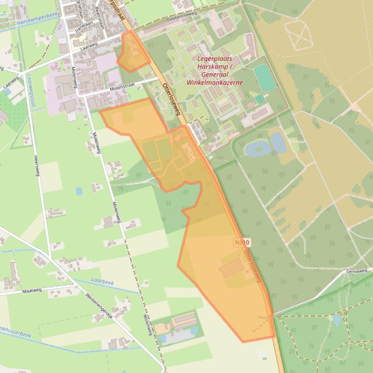 Kaart van postcodegebied 6732BS.