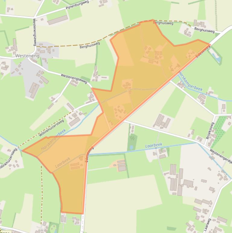 Kaart van postcodegebied 6732DA.