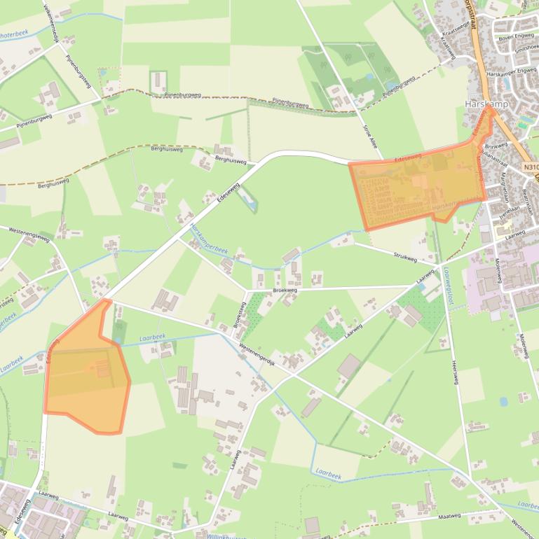 Kaart van postcodegebied 6732DC.