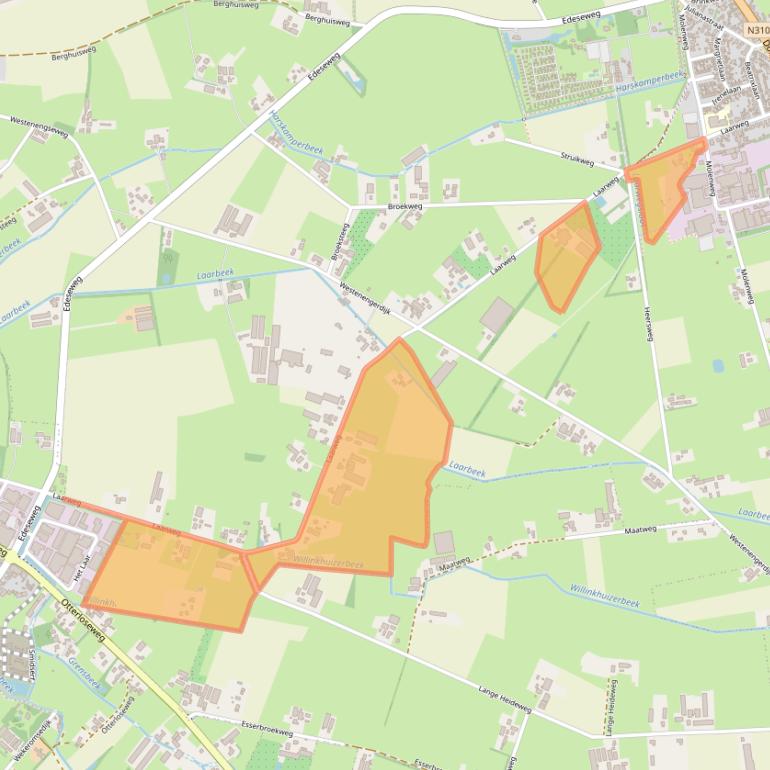 Kaart van postcodegebied 6732DH.