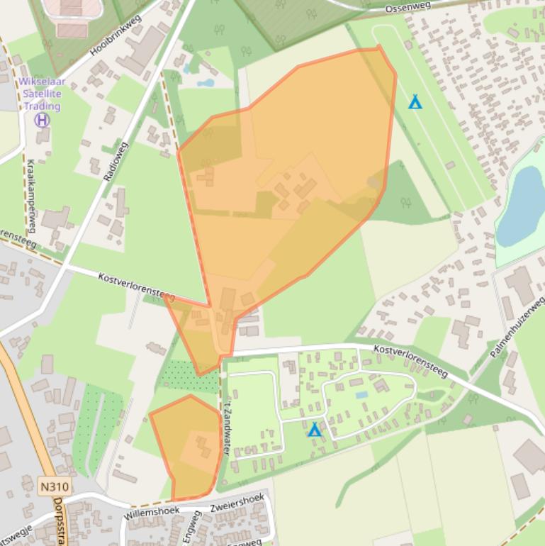 Kaart van postcodegebied 6732EJ.