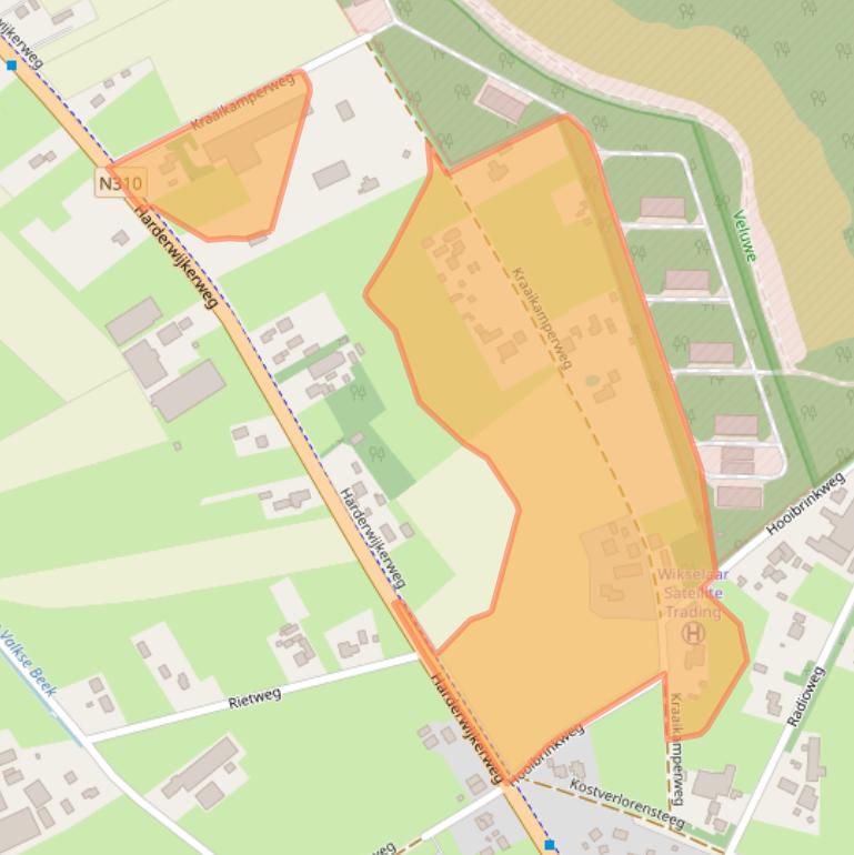 Kaart van postcodegebied 6732EN.