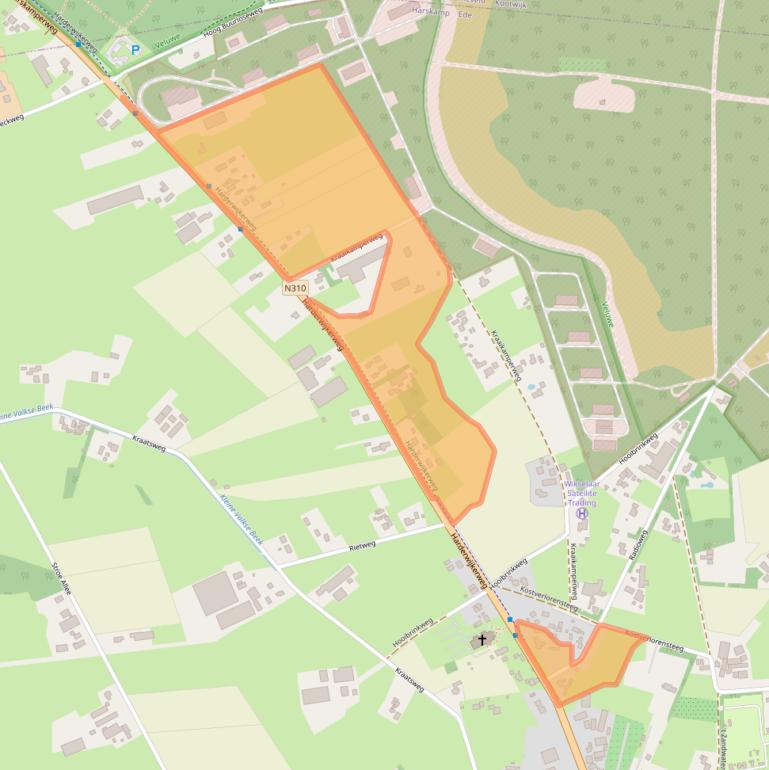 Kaart van postcodegebied 6732ER.