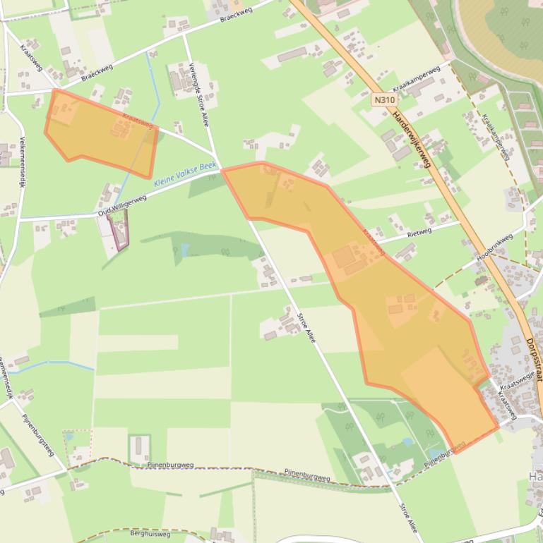 Kaart van postcodegebied 6732EV.